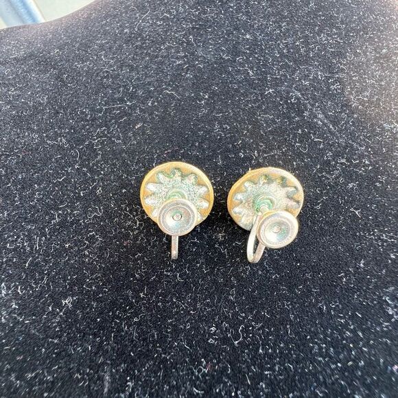 Avon Vintage Blue Moon Stone And Rhinestone Necklace And Screw On Earrings Set - Picture 3 of 8